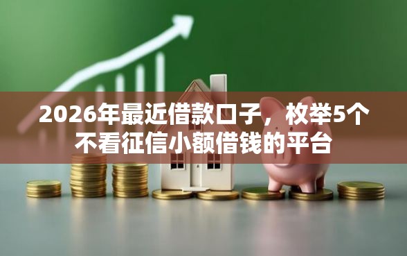 2026年最近借款口子，枚举5个不看征信小额借钱的平台
