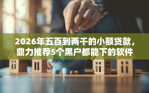 2026年五百到两千的小额贷款，鼎力推荐5个黑户都能下的软件