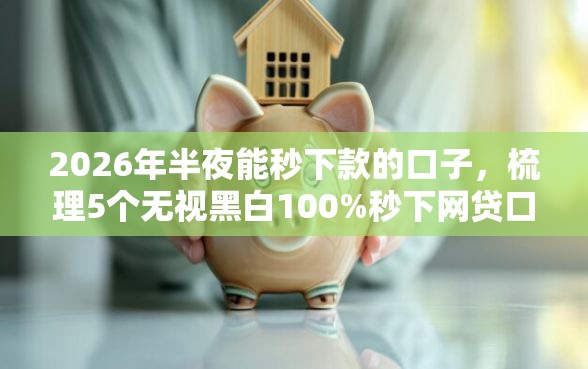 2026年半夜能秒下款的口子，梳理5个无视黑白100%秒下网贷口子