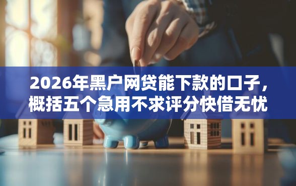 2026年黑户网贷能下款的口子，概括五个急用不求评分快借无忧的软件