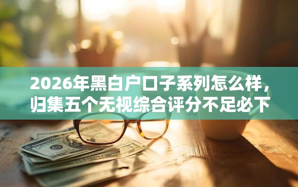 2026年黑白户口子系列怎么样，归集五个无视综合评分不足必下款口子