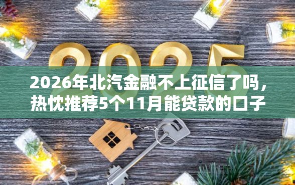 2026年北汽金融不上征信了吗，热忱推荐5个11月能贷款的口子