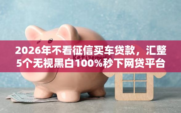 2026年不看征信买车贷款，汇整5个无视黑白100%秒下网贷平台