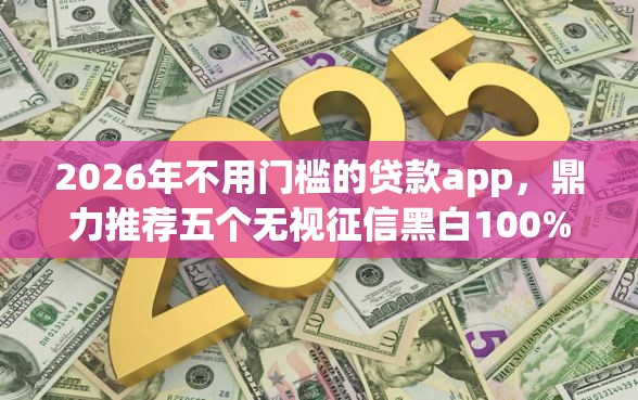 2026年不用门槛的贷款app，鼎力推荐五个无视征信黑白100%秒下网贷口子
