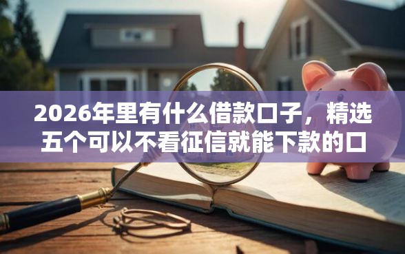 2026年里有什么借款口子，精选五个可以不看征信就能下款的口子