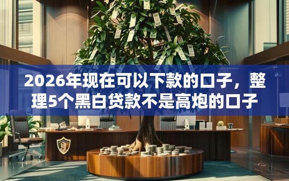 2026年现在可以下款的口子，整理5个黑白贷款不是高炮的口子