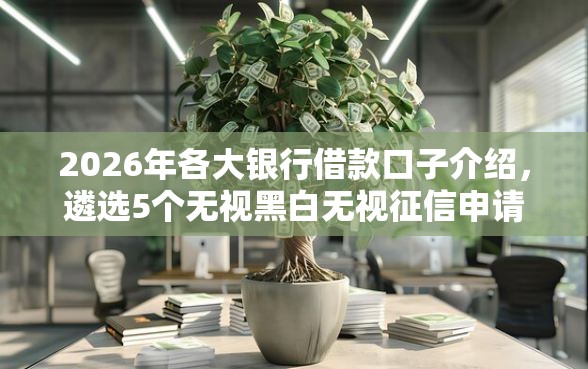 2026年各大银行借款口子介绍，遴选5个无视黑白无视征信申请就下款的软件