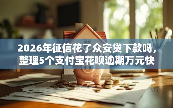 2026年征信花了众安贷下款吗，整理5个支付宝花呗逾期万元快速贷款软件