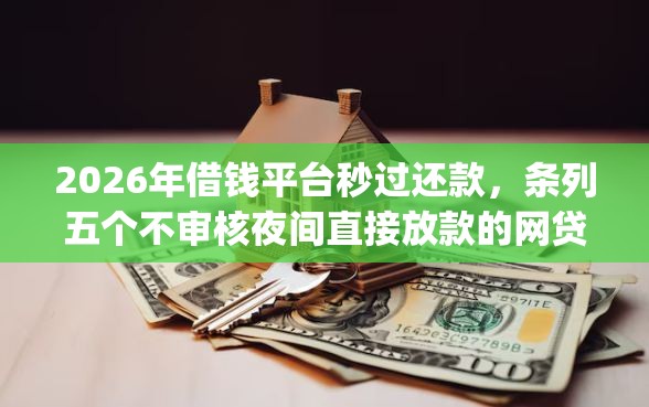 2026年借钱平台秒过还款，条列五个不审核夜间直接放款的网贷app