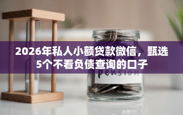 2026年私人小额贷款微信，甄选5个不看负债查询的口子