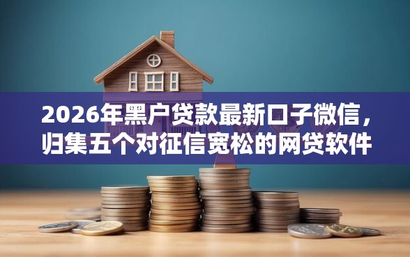 2026年黑户贷款最新口子微信，归集五个对征信宽松的网贷软件