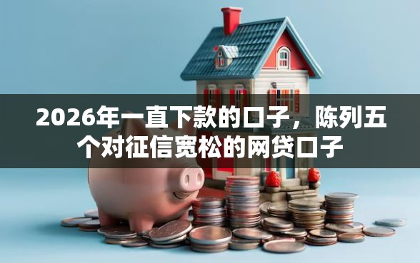 2026年一直下款的口子，陈列五个对征信宽松的网贷口子