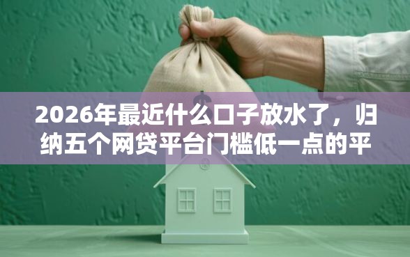 2026年最近什么口子放水了，归纳五个网贷平台门槛低一点的平台