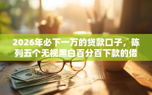 2026年必下一万的贷款口子，陈列五个无视黑白百分百下款的借款软件