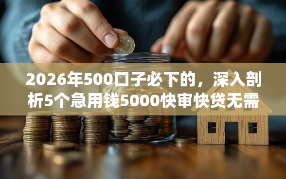 2026年500口子必下的，深入剖析5个急用钱5000快审快贷无需征信app