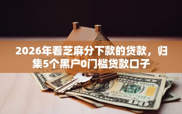 2026年看芝麻分下款的贷款，归集5个黑户0门槛贷款口子