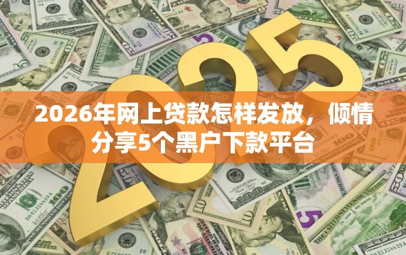 2026年网上贷款怎样发放，倾情分享5个黑户下款平台