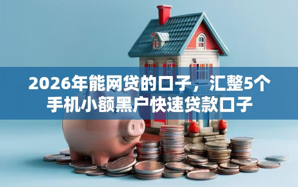 2026年能网贷的口子，汇整5个手机小额黑户快速贷款口子