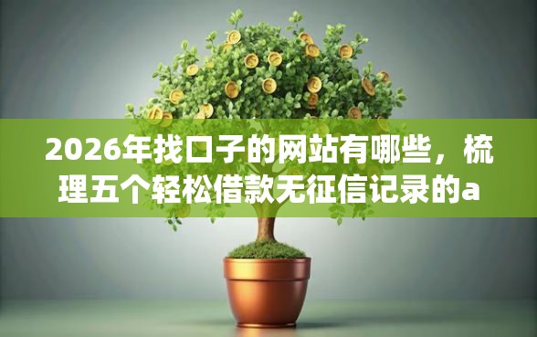 2026年找口子的网站有哪些，梳理五个轻松借款无征信记录的app