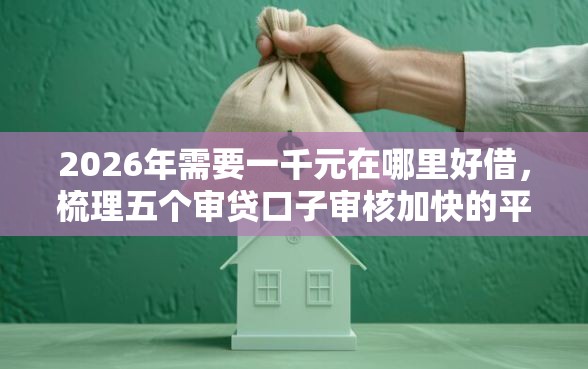 2026年需要一千元在哪里好借，梳理五个审贷口子审核加快的平台
