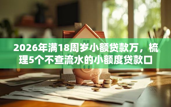 2026年满18周岁小额贷款万，梳理5个不查流水的小额度贷款口子