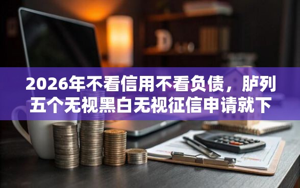 2026年不看信用不看负债，胪列五个无视黑白无视征信申请就下款的口子