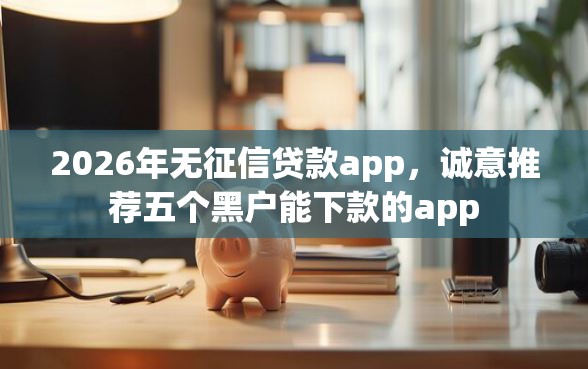2026年无征信贷款app，诚意推荐五个黑户能下款的app
