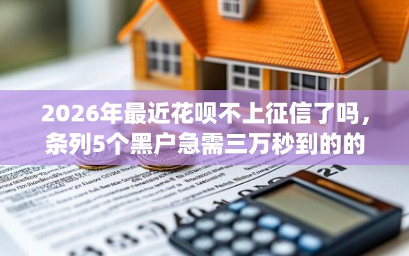 2026年最近花呗不上征信了吗，条列5个黑户急需三万秒到的的app