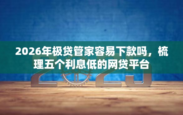 2026年极贷管家容易下款吗，梳理五个利息低的网贷平台