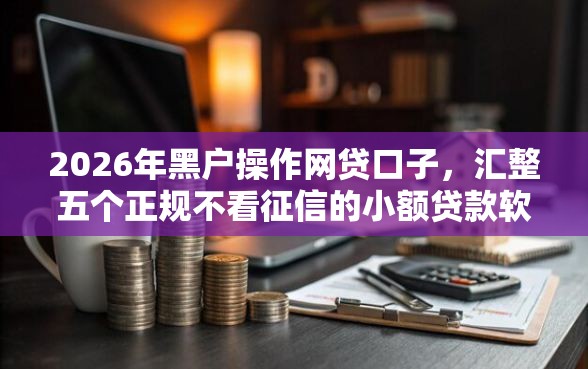 2026年黑户操作网贷口子，汇整五个正规不看征信的小额贷款软件