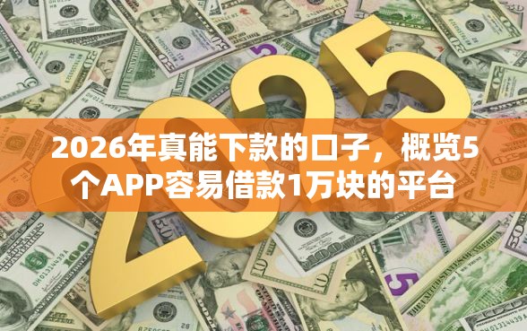 2026年真能下款的口子，概览5个APP容易借款1万块的平台