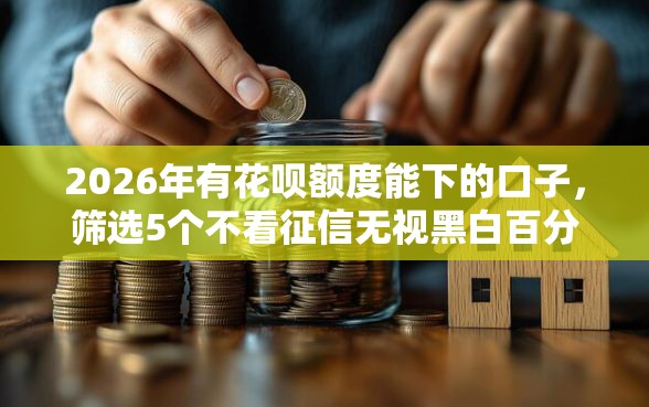 2026年有花呗额度能下的口子，筛选5个不看征信无视黑白百分百下款