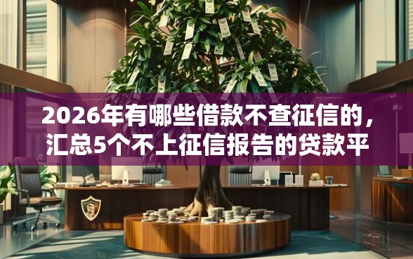 2026年有哪些借款不查征信的，汇总5个不上征信报告的贷款平台