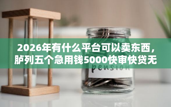 2026年有什么平台可以卖东西，胪列五个急用钱5000快审快贷无需征信软件
