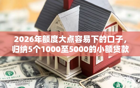 2026年额度大点容易下的口子，归纳5个1000至5000的小额贷款口子