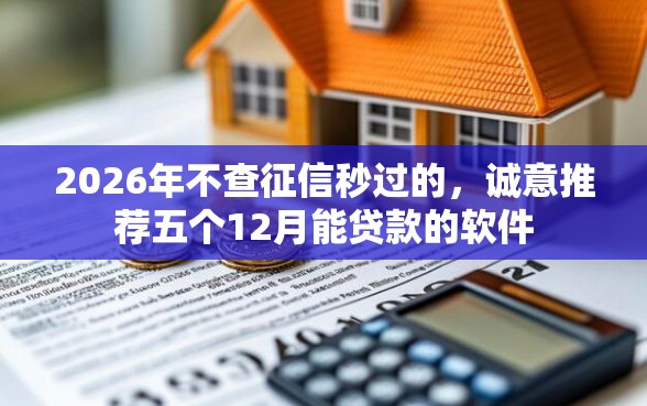2026年不查征信秒过的，诚意推荐五个12月能贷款的软件