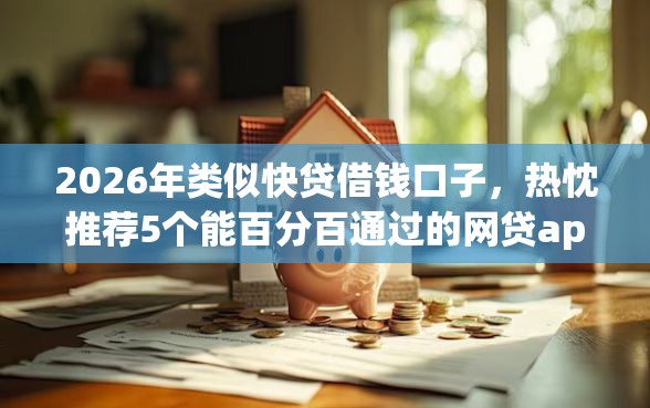 2026年类似快贷借钱口子，热忱推荐5个能百分百通过的网贷app
