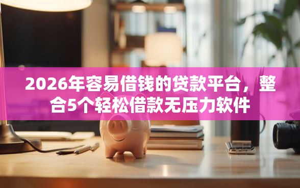 2026年容易借钱的贷款平台，整合5个轻松借款无压力软件