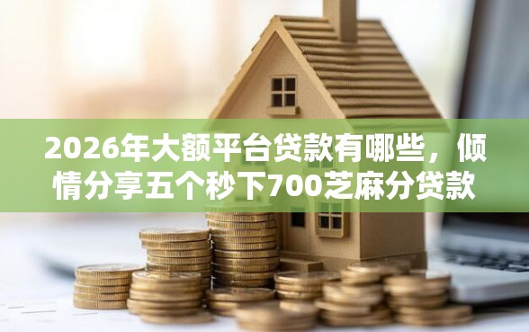 2026年大额平台贷款有哪些，倾情分享五个秒下700芝麻分贷款平台