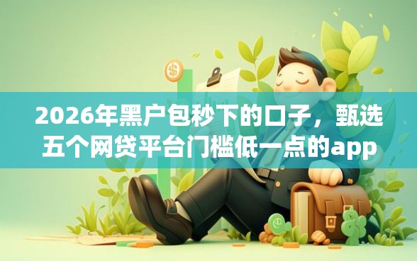2026年黑户包秒下的口子，甄选五个网贷平台门槛低一点的app