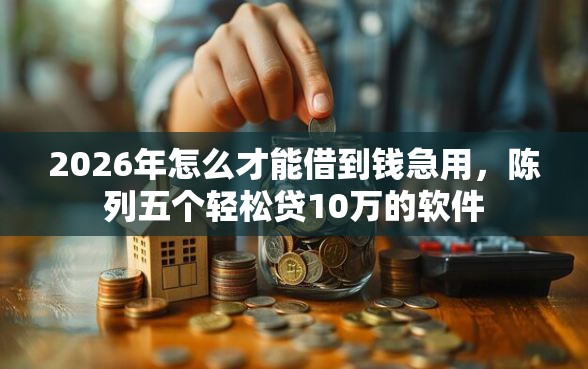 2026年怎么才能借到钱急用，陈列五个轻松贷10万的软件