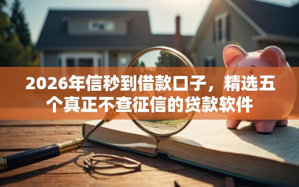 2026年信秒到借款口子，精选五个真正不查征信的贷款软件