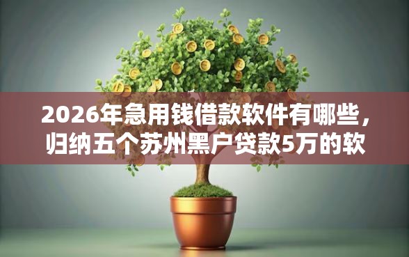 2026年急用钱借款软件有哪些，归纳五个苏州黑户贷款5万的软件