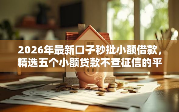 2026年最新口子秒批小额借款，精选五个小额贷款不查征信的平台
