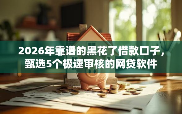 2026年靠谱的黑花了借款口子，甄选5个极速审核的网贷软件