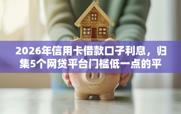 2026年信用卡借款口子利息，归集5个网贷平台门槛低一点的平台