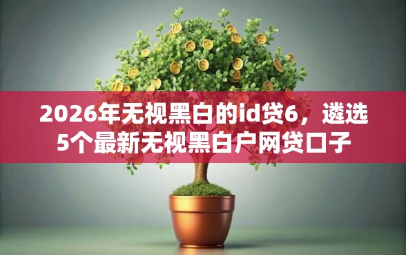 2026年无视黑白的id贷6，遴选5个最新无视黑白户网贷口子