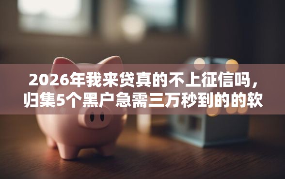 2026年我来贷真的不上征信吗，归集5个黑户急需三万秒到的的软件