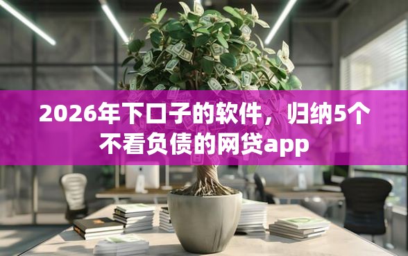 2026年下口子的软件,归纳5个不看负债的网贷app 2026年下口子的软件,归纳5个不看负债的网贷app