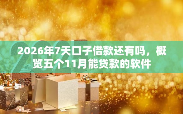 2026年7天口子借款还有吗，概览五个11月能贷款的软件